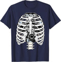 Car Mechanic Halloween Graphic Engineer Skeleton Mechanics T-Shirt - Navy Blue