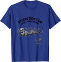 Otters Don't Do Small Talk Either Vintage Forest Wildlife T-Shirt - Royal Blue