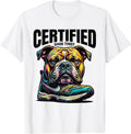 Men's Certified Shoe Thief Funny Pitbull Mom Dog Lover Humor T-Shirt - White