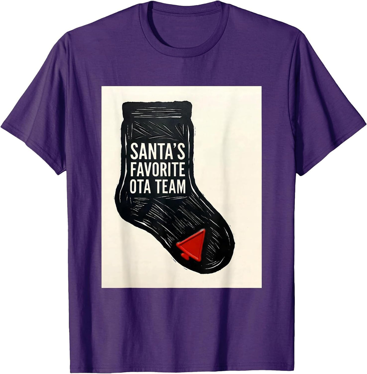 Men's Santa's Favorite OTA Team Funny Occupational Therapy T-Shirt - Purple