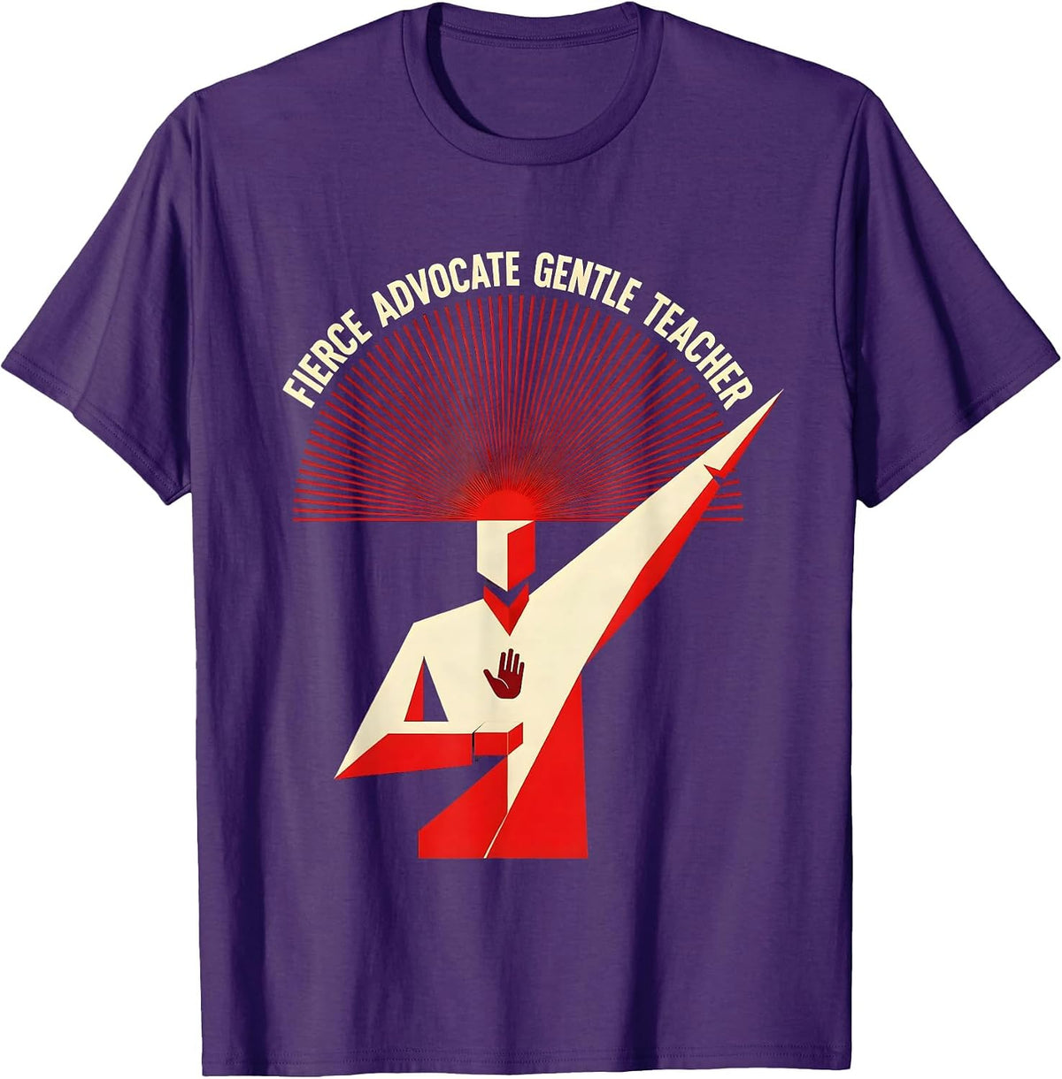 Men's Fierce Advocate Gentle Teacher Sped Design T-Shirt - Purple