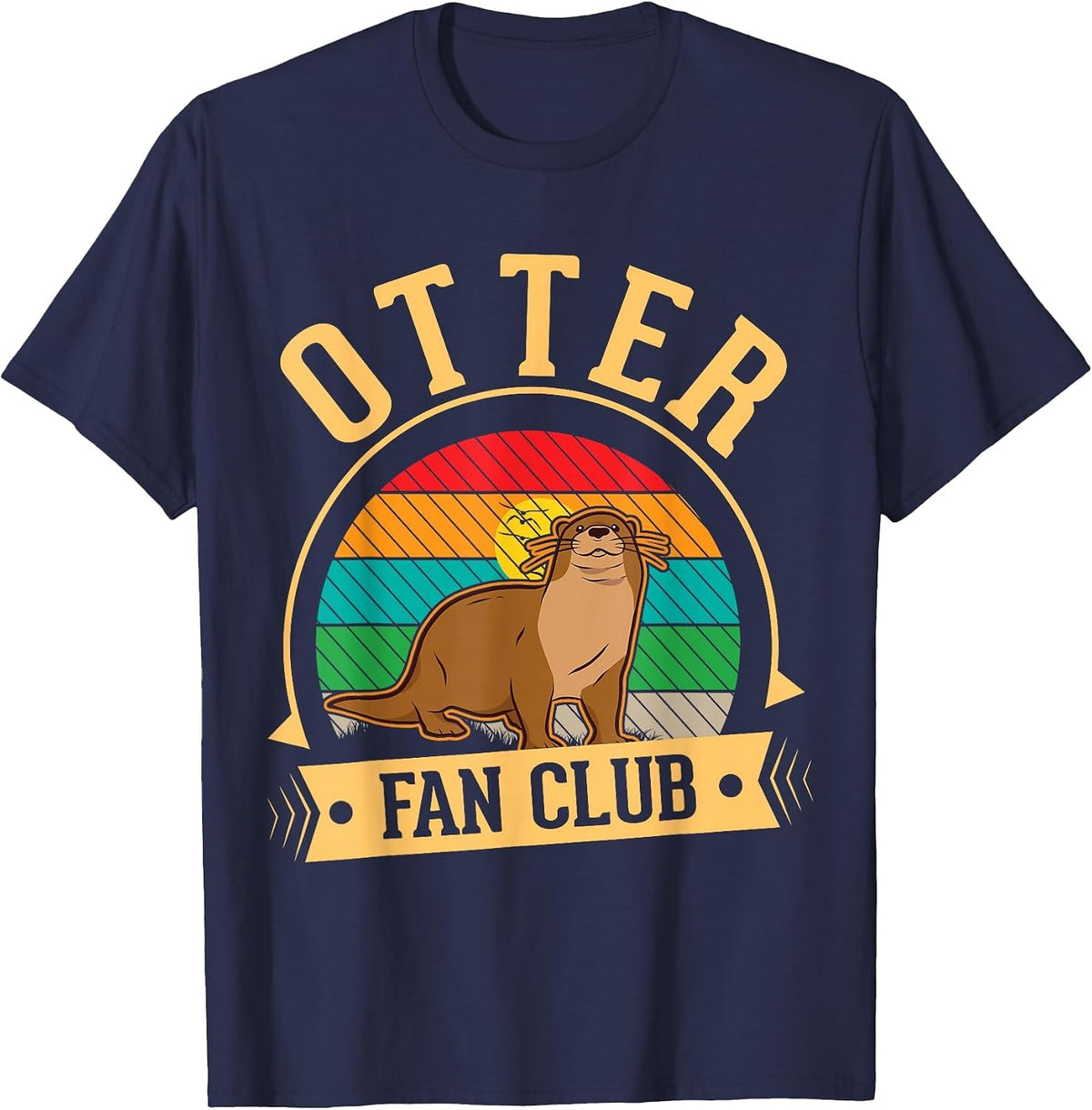 Otter Fan Club Sea Otter T-Shirt - Navy Blue