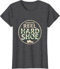 Women's Hornpipe Reel Hard Shoe Sign Painter Showcard Irish Heritage T-Shirt - Dark Heather Grey