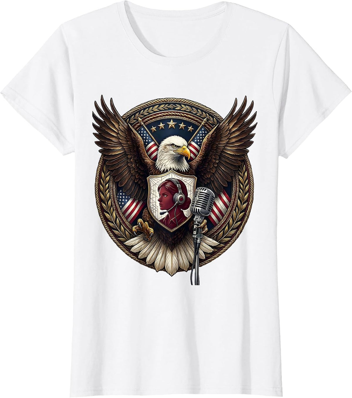 Women's 911 Dispatcher City Map Profile Graphic T-Shirt - White