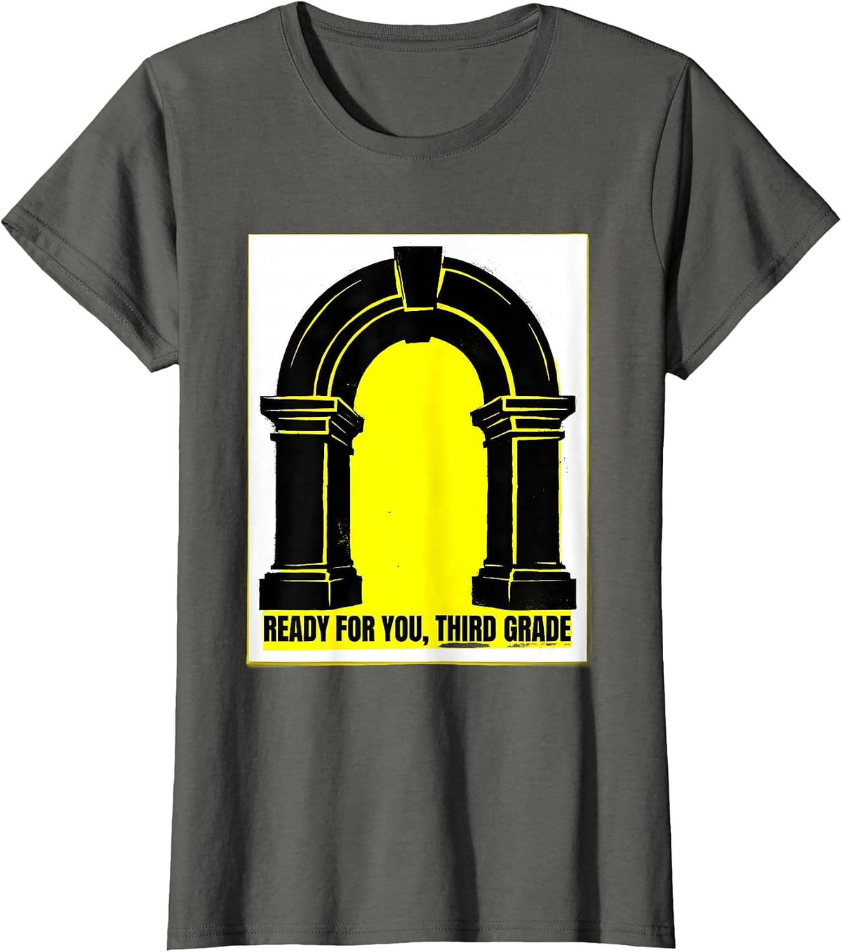 Women's Ready For You Third Grade Back to School Teacher Student T-Shirt - Asphalt Grey