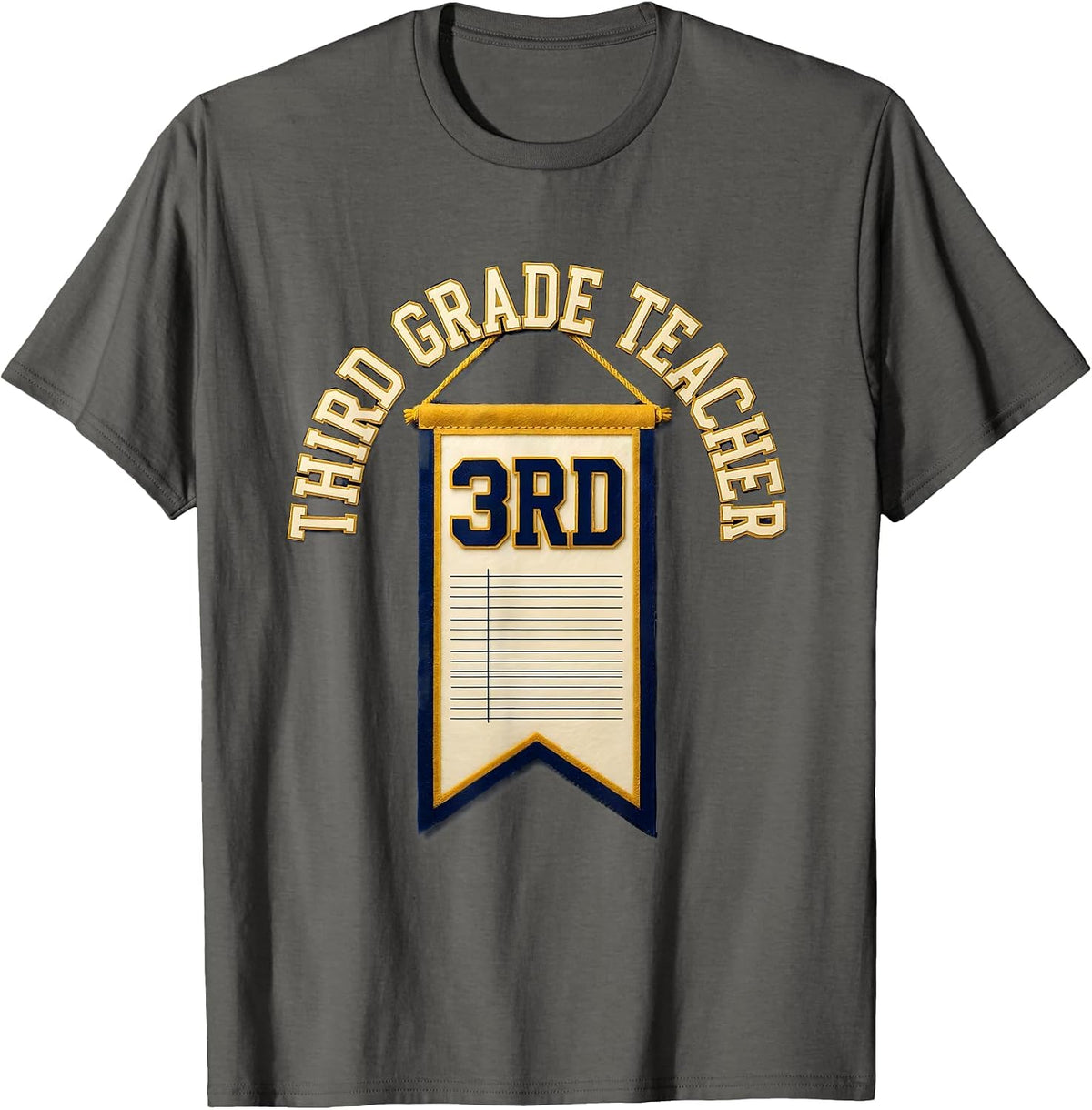 Third Grade Teacher Playful First Day School Keepsake T-Shirt - Asphalt Grey