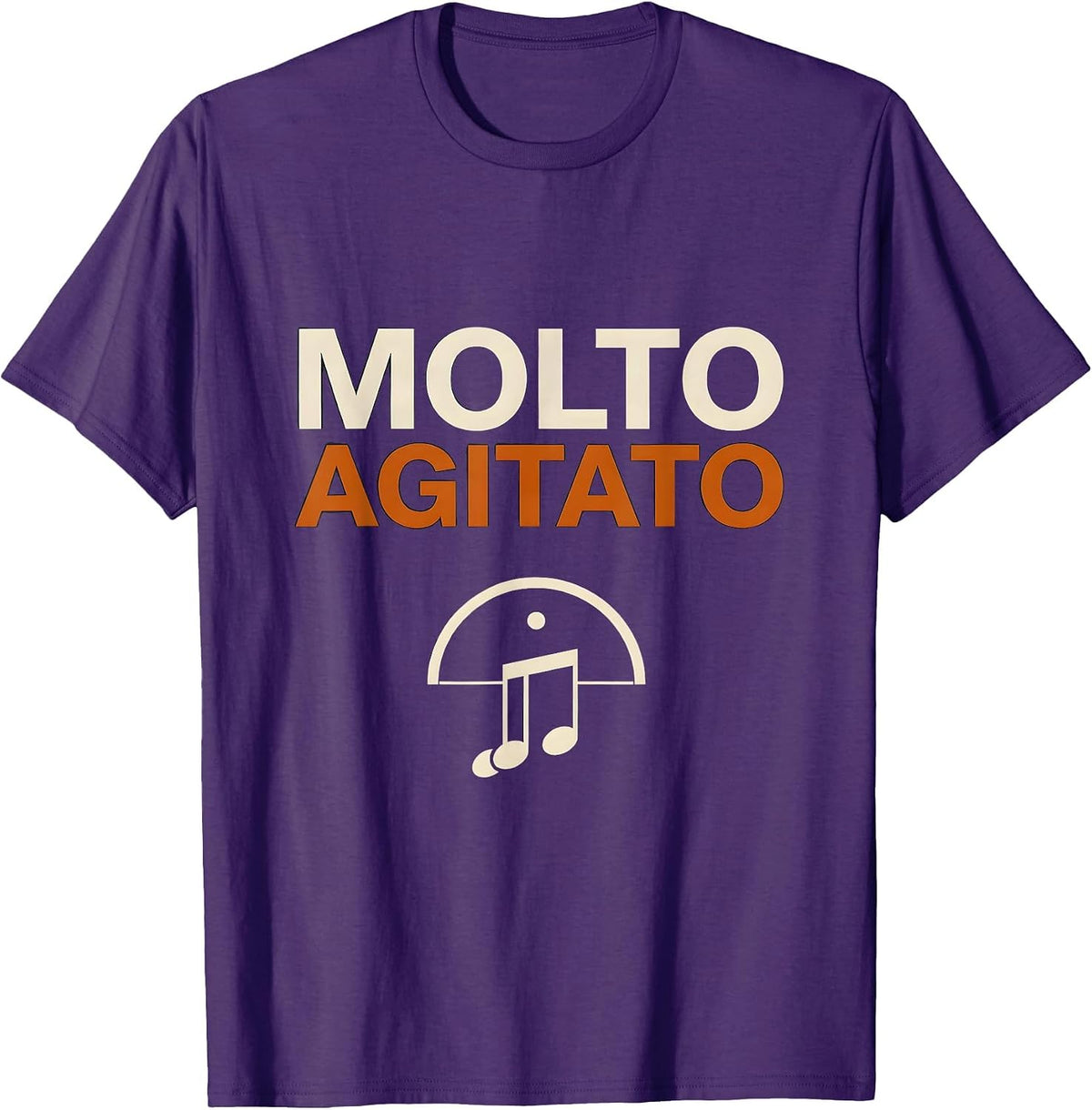 Men's Molto Agitato Editorial Conceptual Music Teacher Halloween T-Shirt - Purple