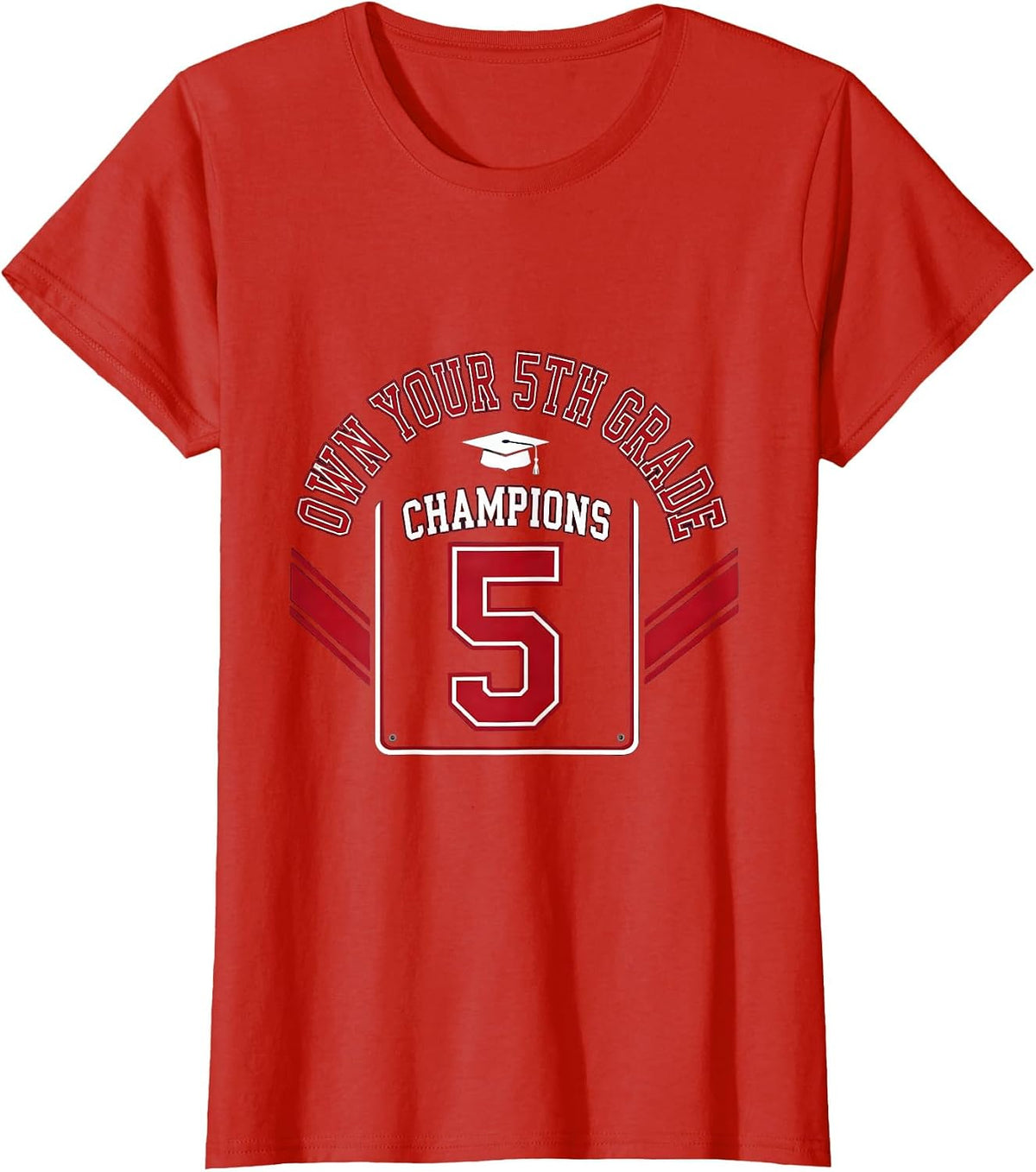 Own Your 5th Grade Retro Team Fifth Grade Back To School T-Shirt - Red