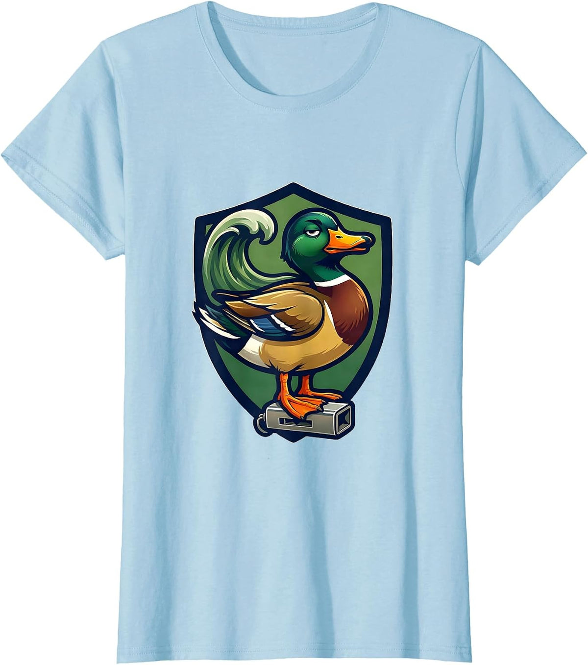 Mallard Mascot Duck Hunter Humor Novelty Gift T-Shirt - Baby Blue