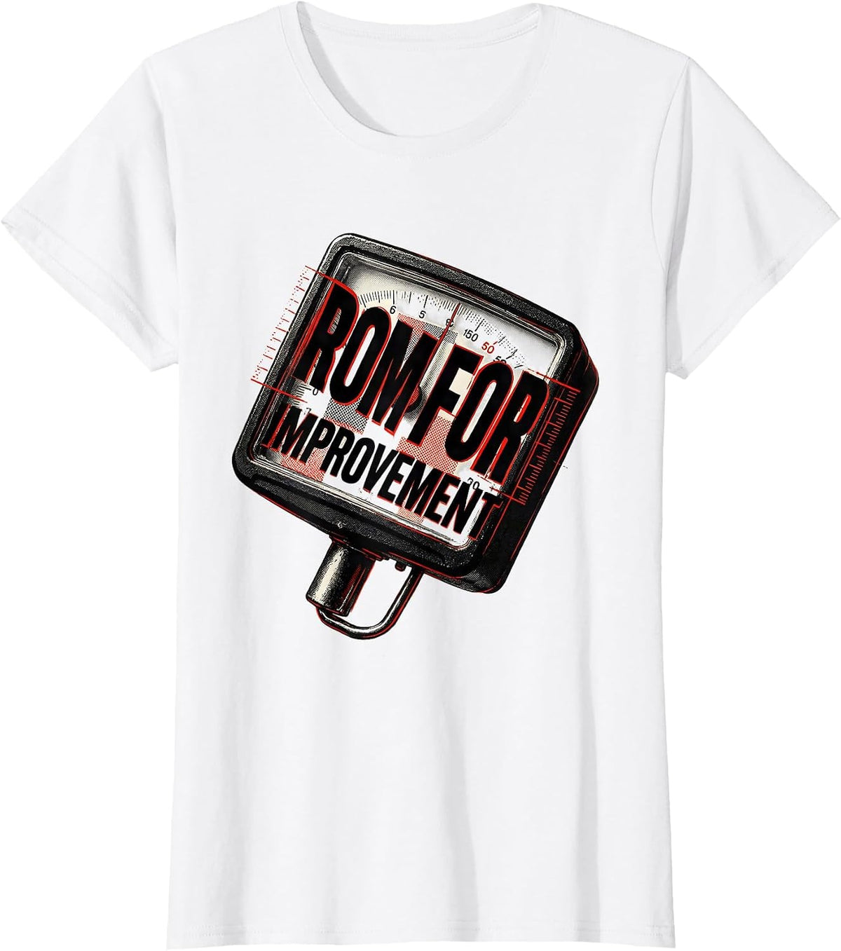 ROM For Improvement Funny Physical Therapist PT OT Gift T-Shirt - White