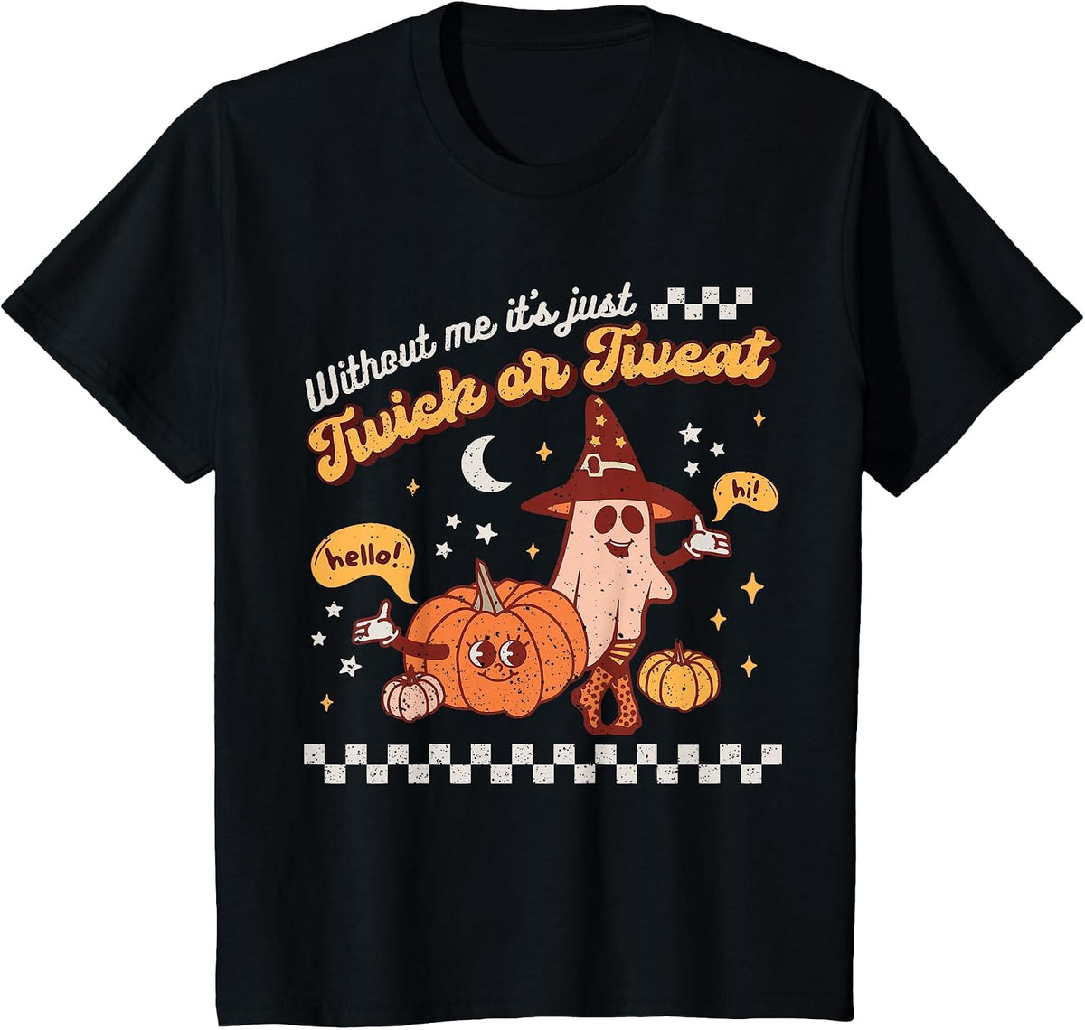 Speech Therapy Retro Spooky Fall Pumpkin Pathologist Season T-Shirt - Black