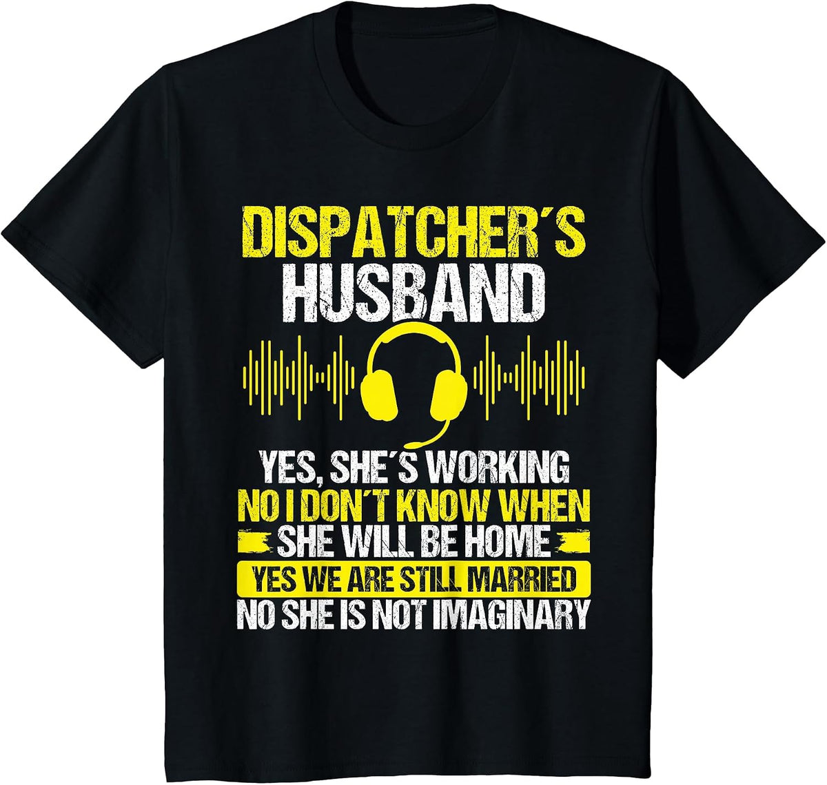 Dispatch Operator Thin Gold Line 911 Dispatch Mom T-Shirt - Black