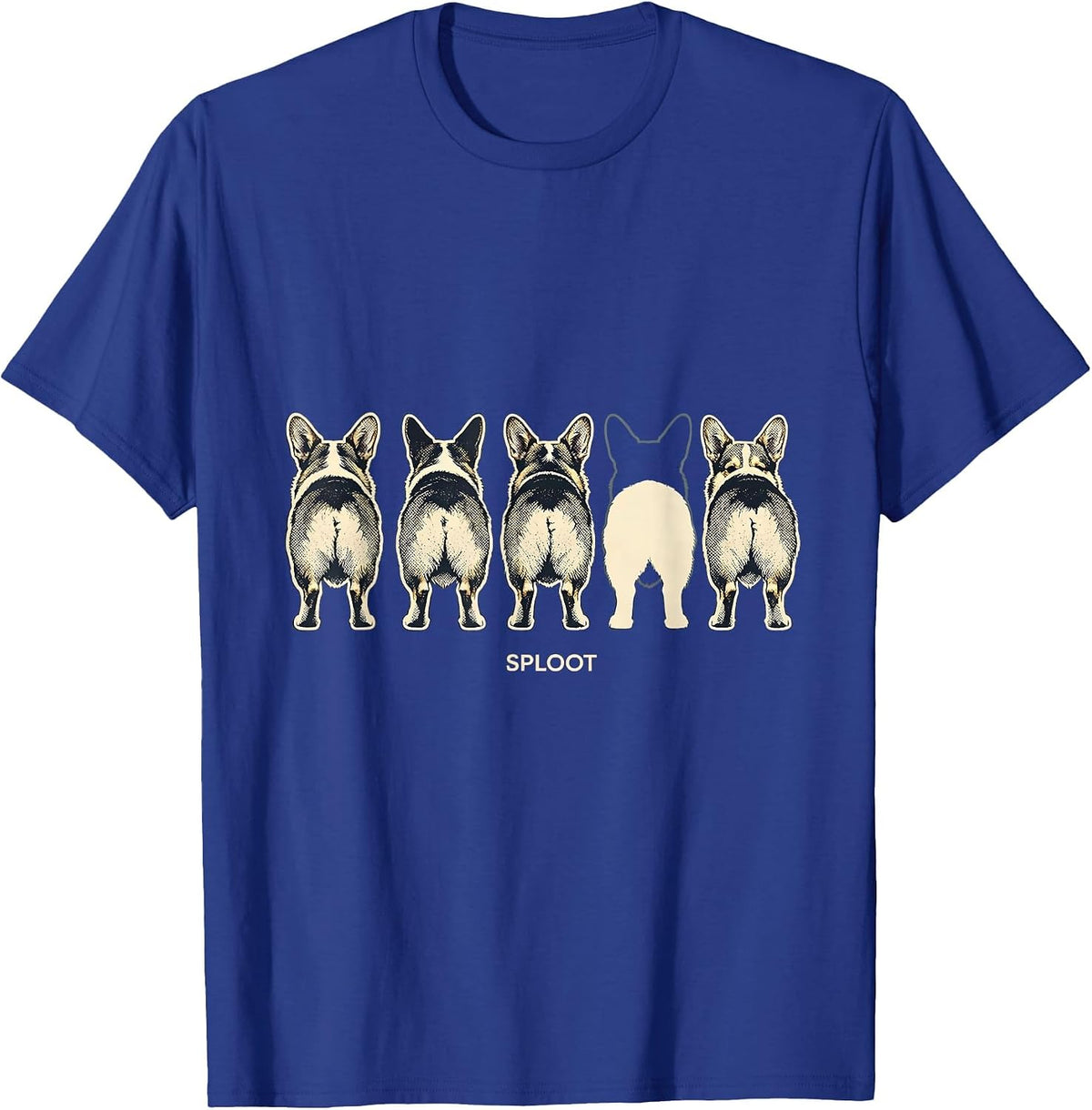 Men's Sploot Funny Corgi Dog Lover Corgi Owner Gift T-Shirt - Royal Blue