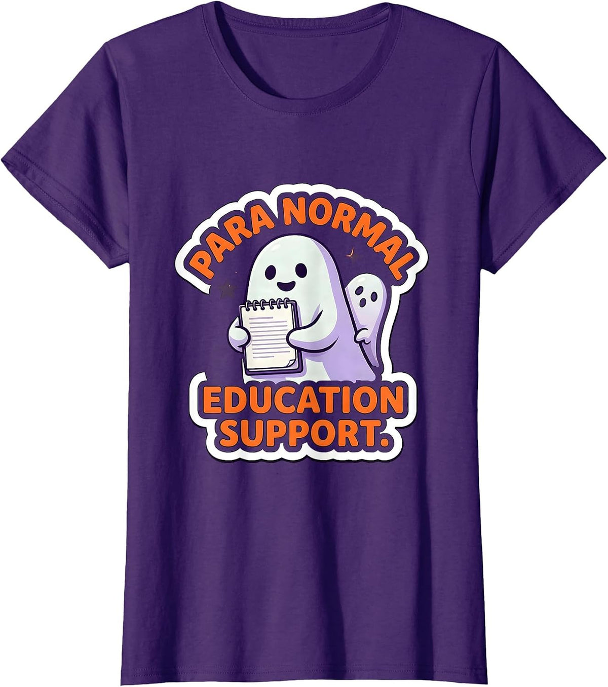 Women's Para Normal Education Support Ghost SpEd Paraprofessional T-Shirt - Purple