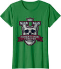 Women's Memento Mori Forever Skull Gothic Design T-Shirt - Kelly Green