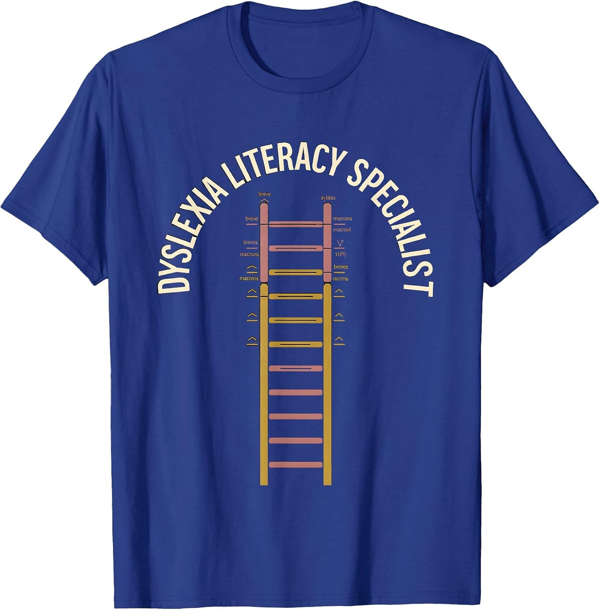 Men's Dyslexia Literacy Specialist Teacher SPED Therapist T-Shirt - Royal Blue