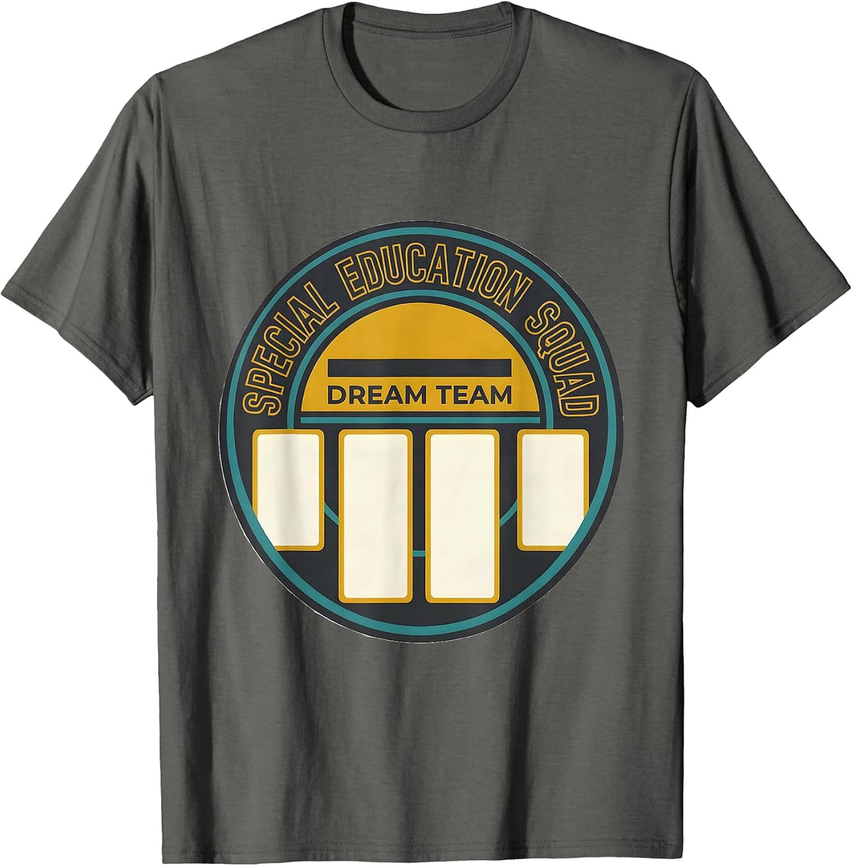 Men's Special Education Squad Dream Team Midcentury Modern Teacher T-Shirt - Asphalt Grey