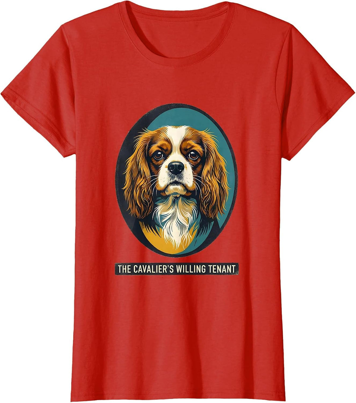 Women's The Cavalier's Willing Tenant Midcentury Modern Cavalier T-Shirt - Red