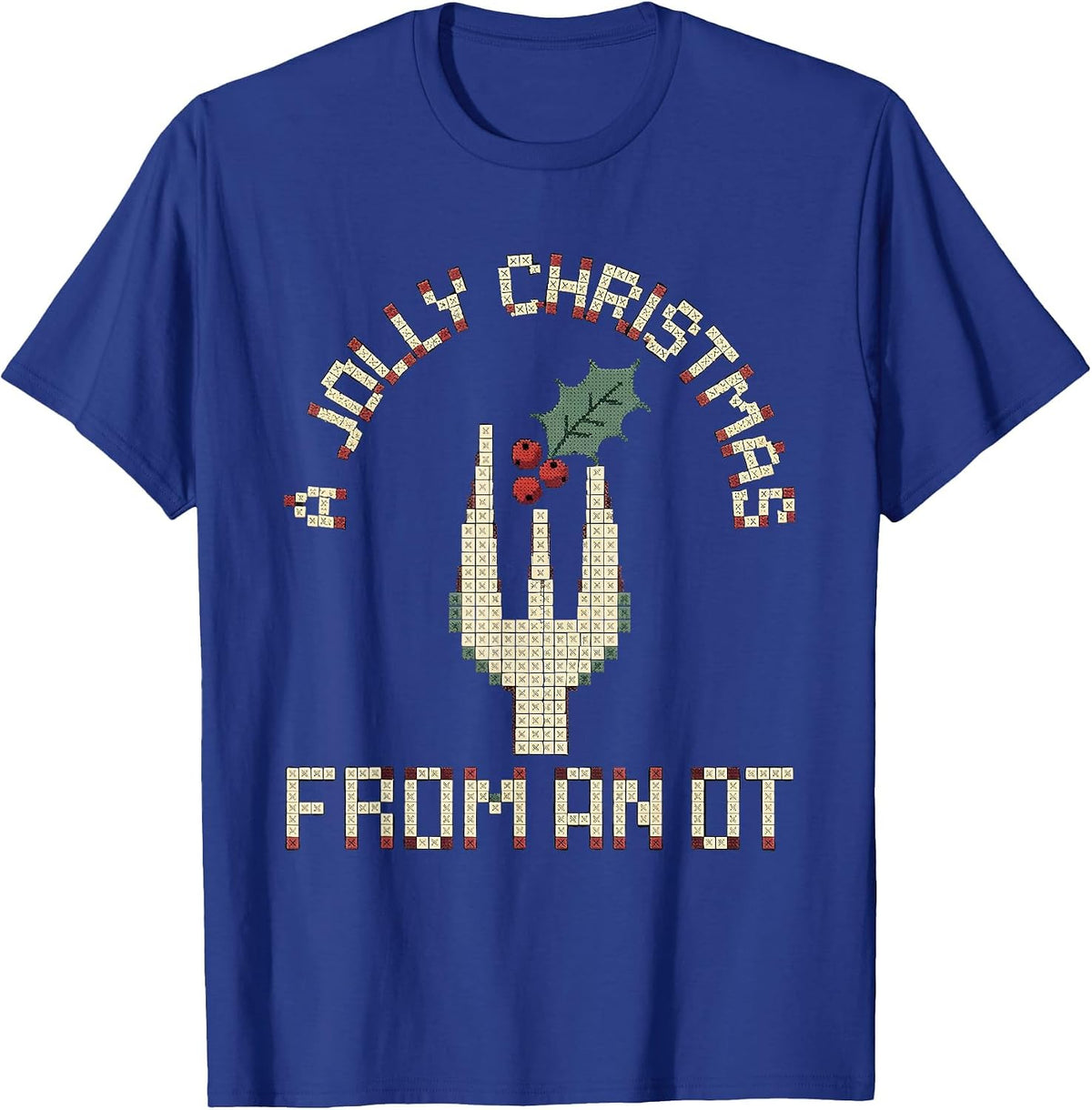 Men's A Jolly Christmas From An OT Occupational Therapy Holiday T-Shirt - Royal Blue