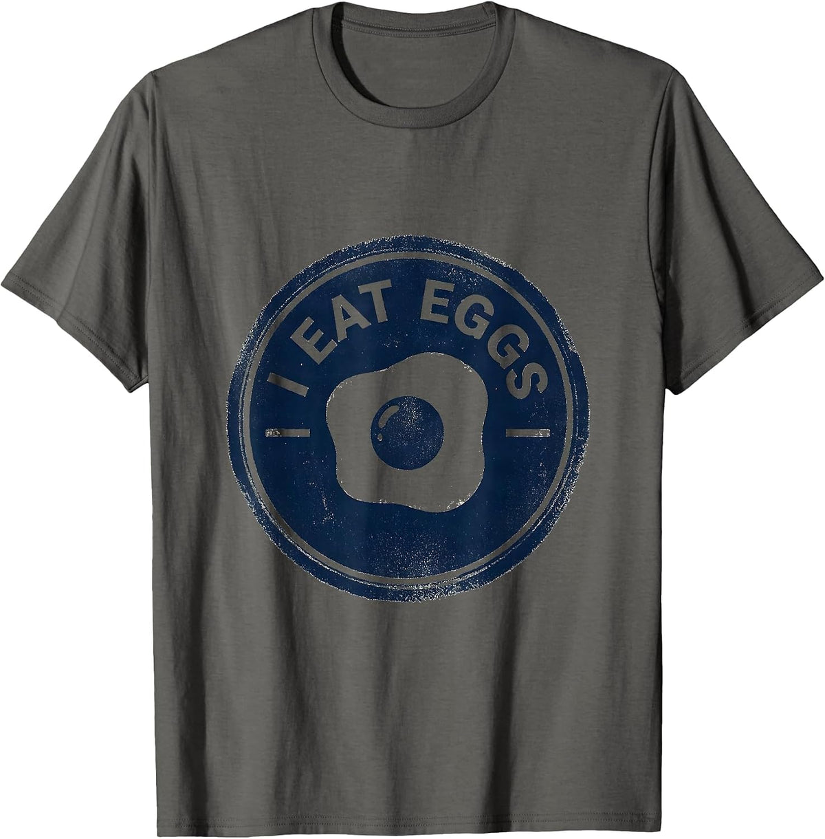 Men's I Eat Eggs Funny Food Novelty Humor T-Shirt - Asphalt Grey
