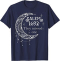 1692 They Missed One Witch Salem 1692 Halloween Witch T-Shirt - Navy Blue