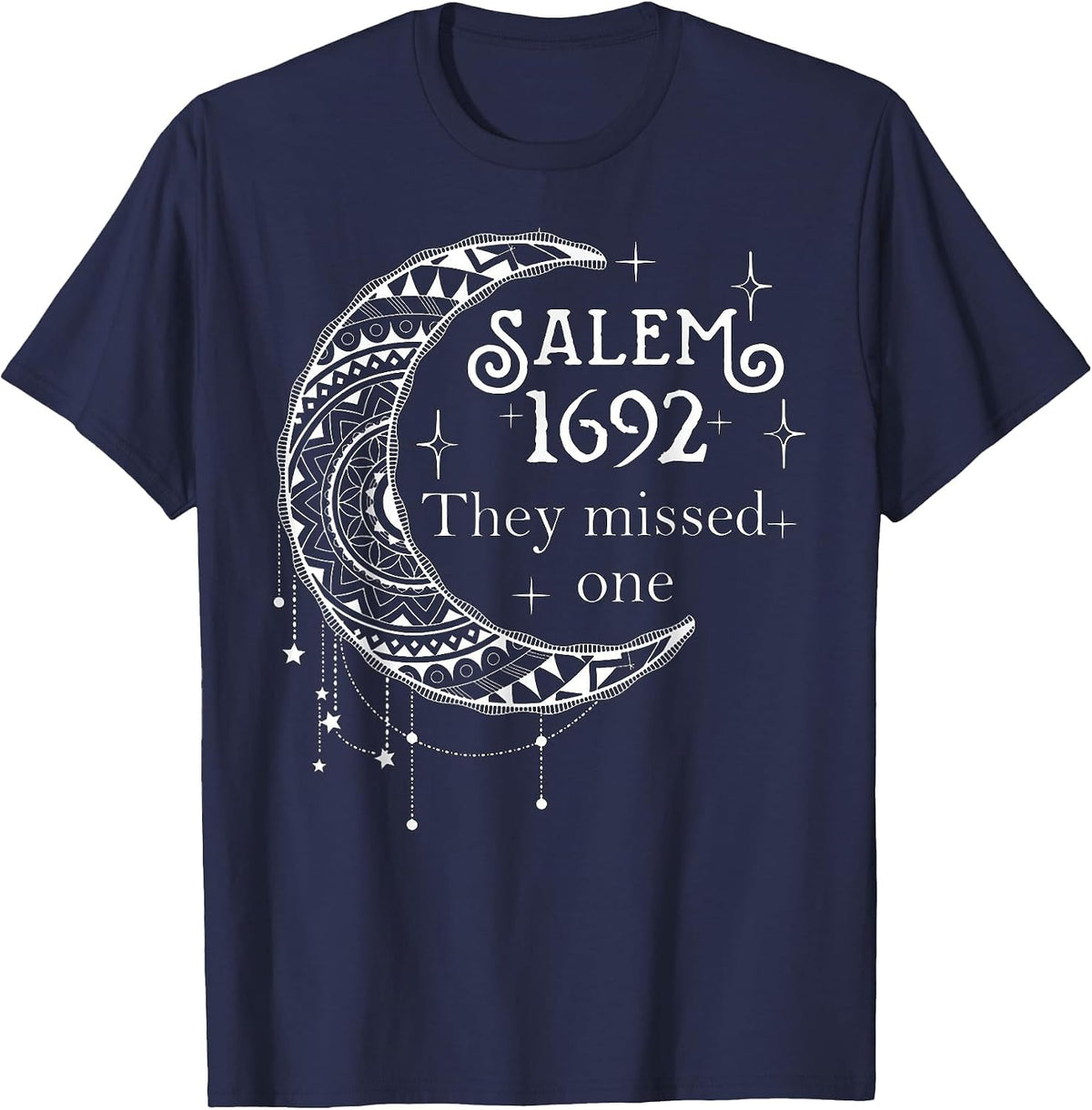 1692 They Missed One Witch Salem 1692 Halloween Witch T-Shirt - Navy Blue