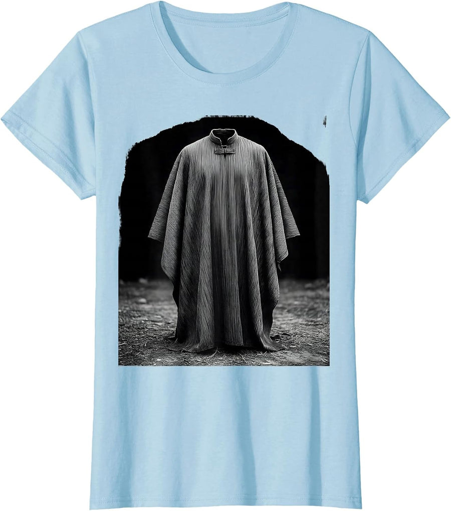 Women's Barber Cape Folded Vintage Humor Hairstylist Gift T-Shirt - Baby Blue