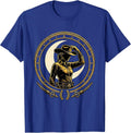 Cowgirl Tipping Hat Under Moonlit Sky Design T-Shirt - Royal Blue