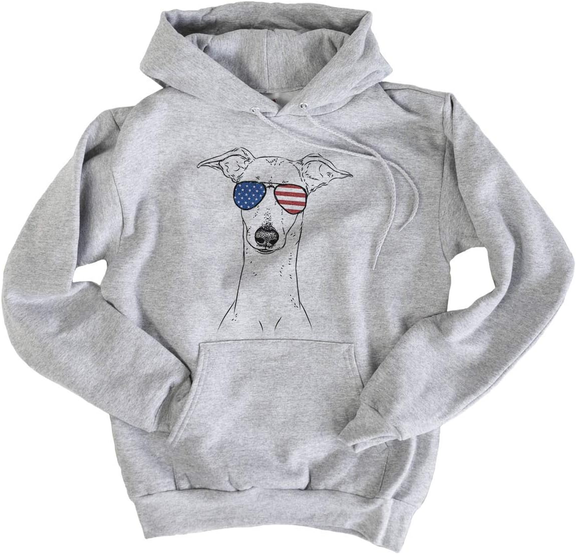 Patriotic Pip the Italian Greyhound Dog Triblend T-Shirt - Pullover Hoodie Sweatshirt