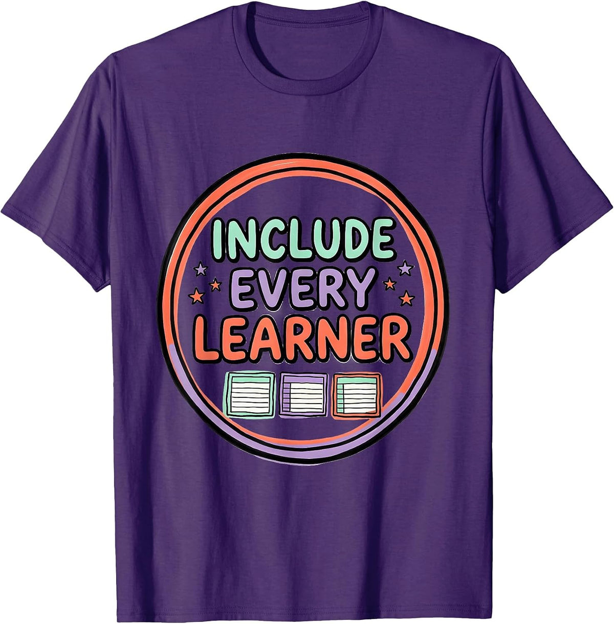 Men's Include Every Learner Special Education Teacher Autism T-Shirt - Purple