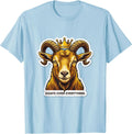 Men's Goats Over Everything Bold Goat Lover Design T-Shirt - Baby Blue
