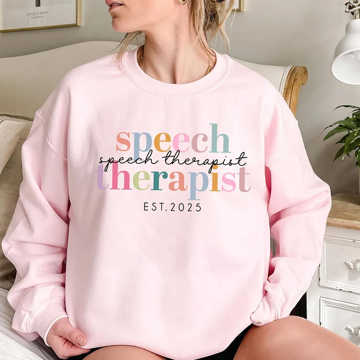 Custom Speech Therapist Sweatshirt, Personalized Speech Therapist Shirt, Language Pathologist, SLP Professional Gifts - size