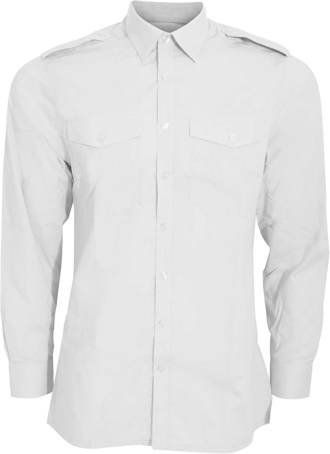 Kustom Kit Mens Long Sleeve Pilot Shirt (14.5) (White) - As Pictured