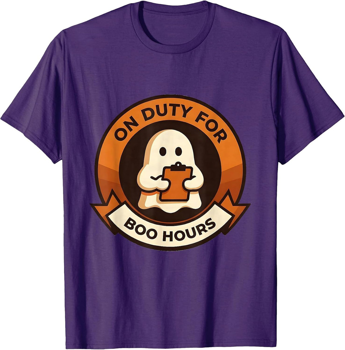 Men's On Duty For Boo Hours Funny SPED Paraprofessional Ghost T-Shirt - Purple