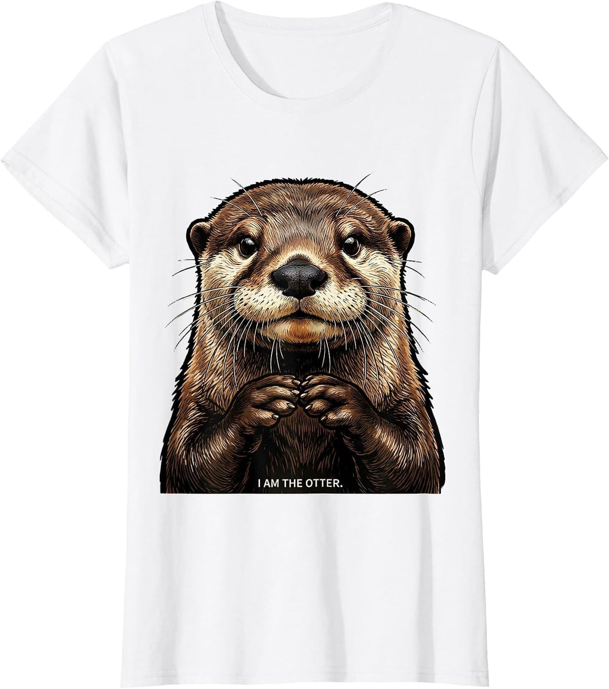 Women's I Am The Otter Funny Animal Lover Costume Humor T-Shirt - White
