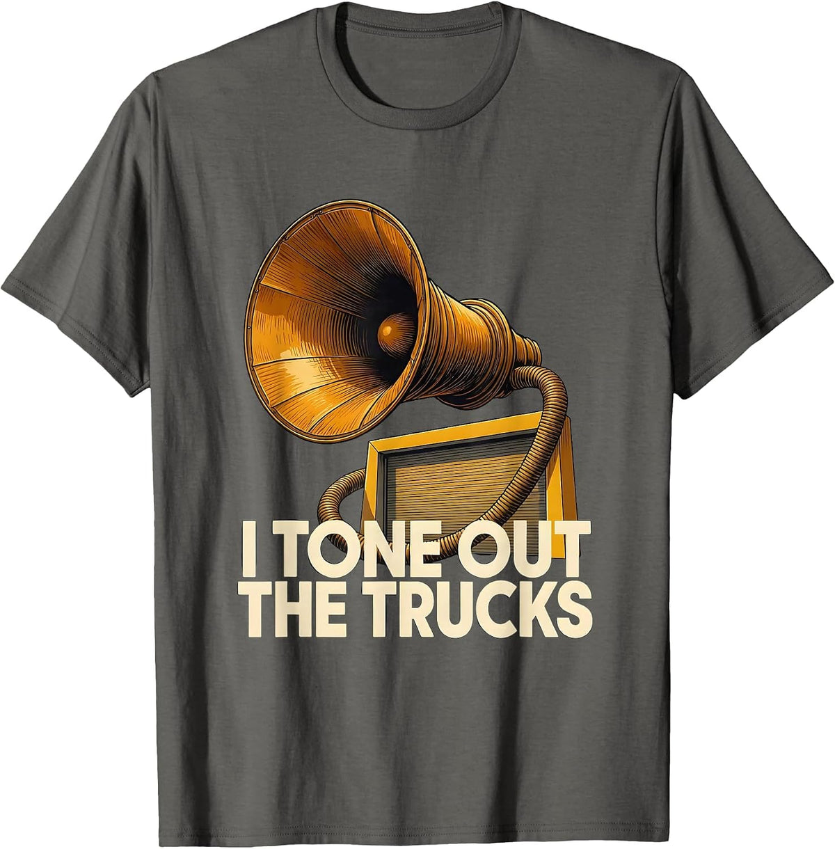 I Tone Out The Trucks Midcentury Modern 911 Dispatcher Thin T-Shirt - Asphalt Grey