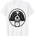 Men's Sleeping Cavalier King Charles Spaniel Funny Dog Lover T-Shirt - White
