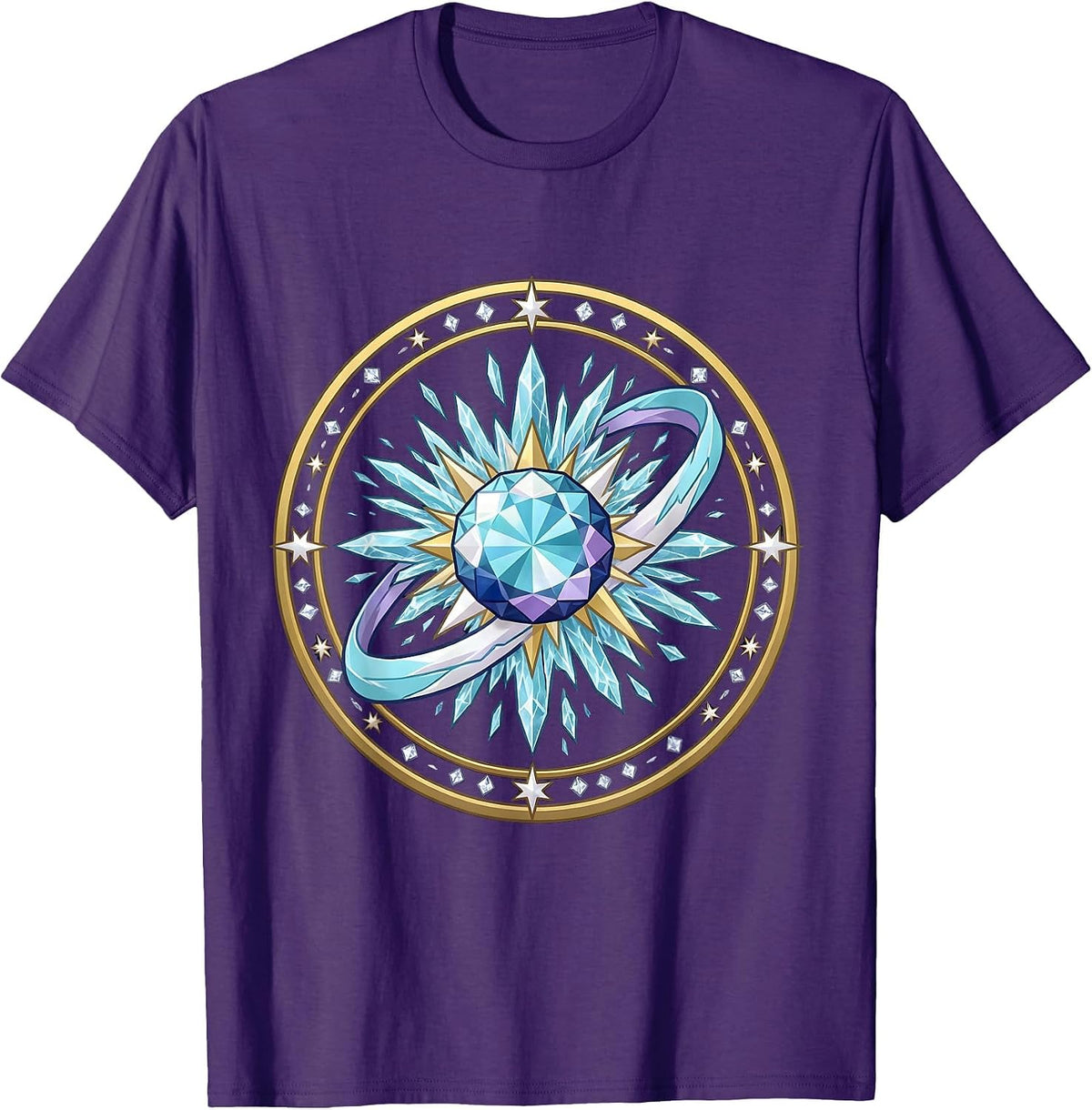 Sparkle Smash Comet Impact Graphic Tee T-Shirt - Purple