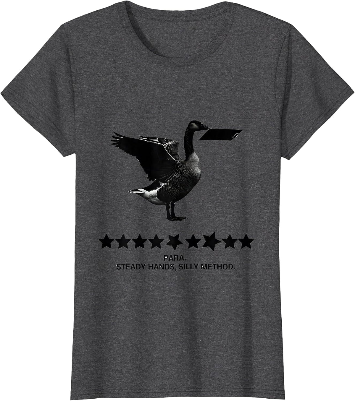 Women's Para Steady Hands Silly Method Funny Paraprofessional SPED T-Shirt - Dark Heather Grey