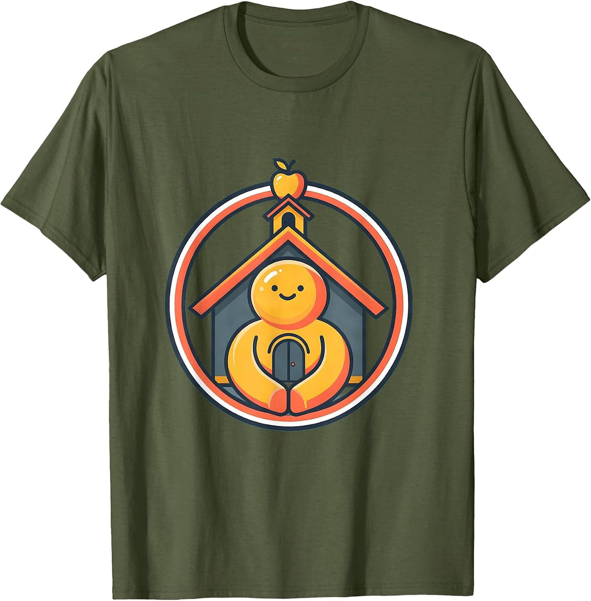 Third Grade Teacher School Number Eight Design T-Shirt - Olive Green