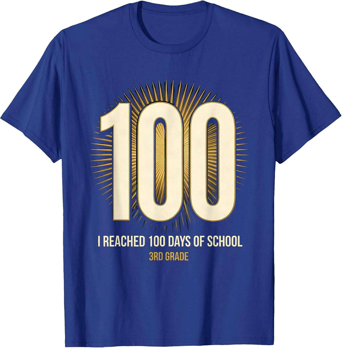 Men's I Reached 100 Days Of School — 3rd Grade Teacher T-Shirt - Royal Blue