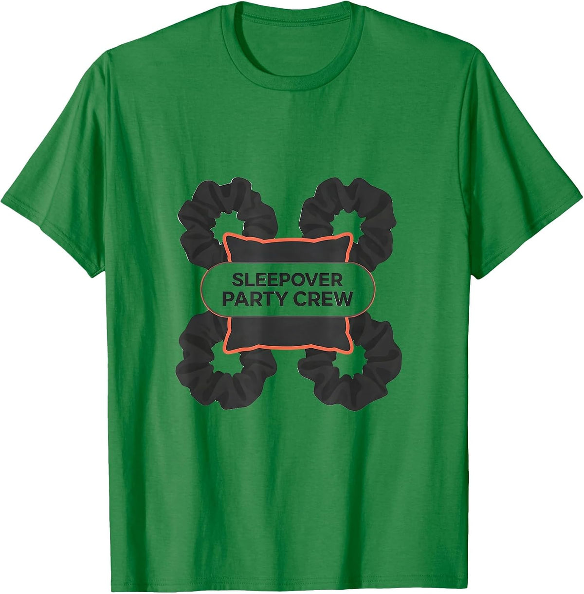 Men's Sleepover Party Crew Minimalist Matching Group Slumber Party T-Shirt - Kelly Green
