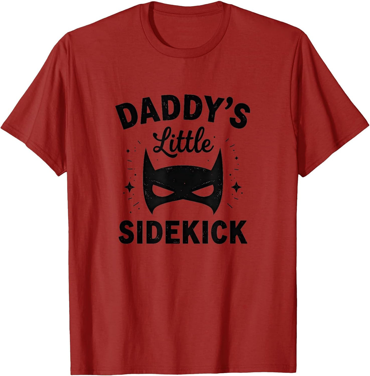 Daddy's Little Sidekick Father Son Matching Design T-Shirt - Cranberry Red