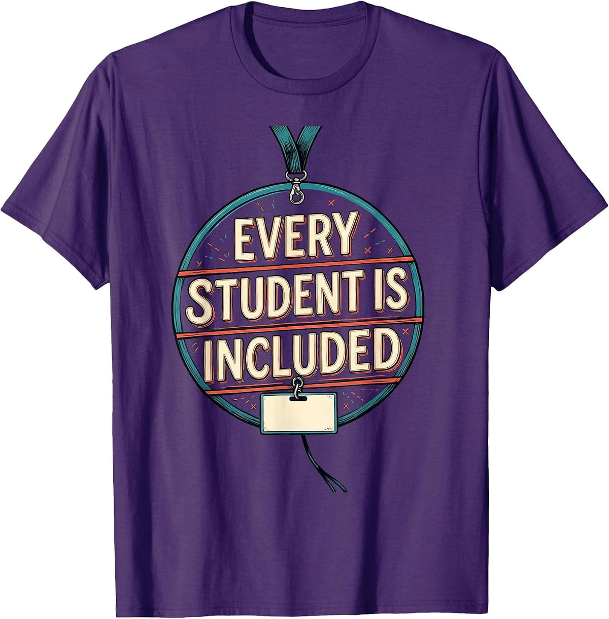 Men's Every Student Is Included Special Education Teacher Autism T-Shirt - Purple