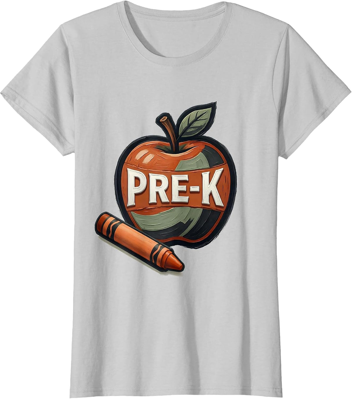 Pre-K Cute Elementary Teacher Back-To-School T-Shirt - Silver Grey