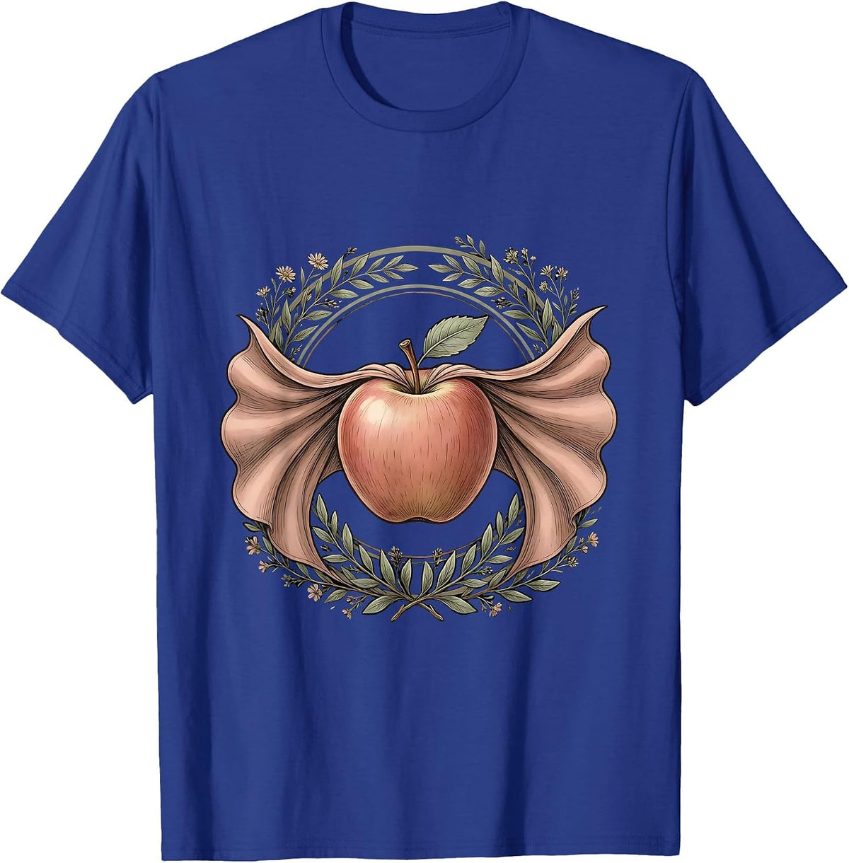 Superhero SPED Teacher Apple Cape Graphic T-Shirt - Royal Blue
