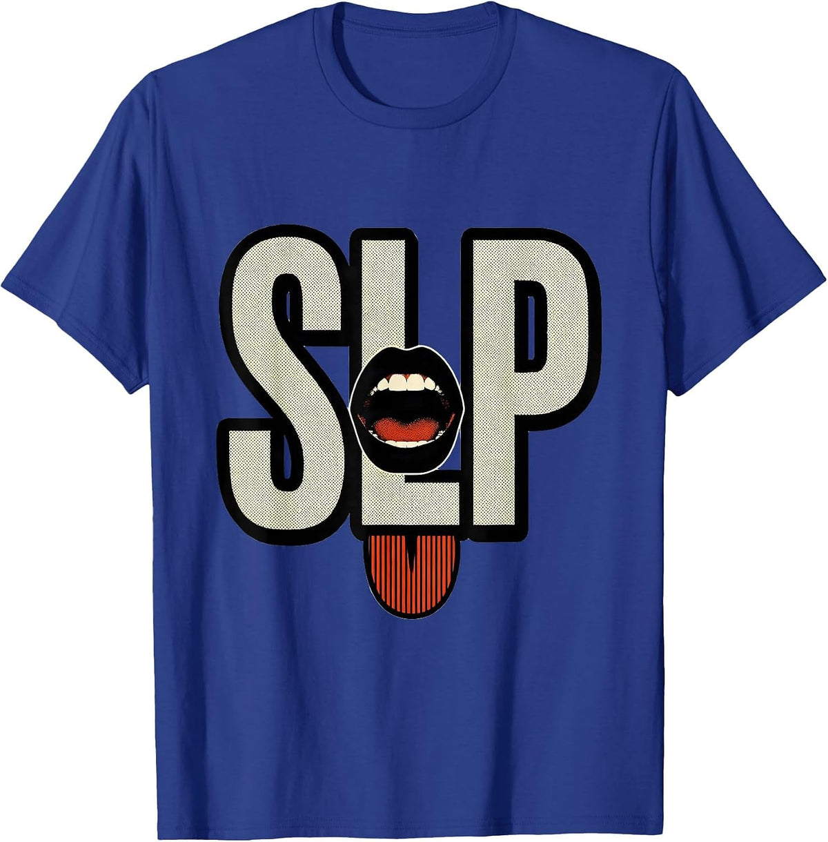 Men's SLP Cute Retro Speech-Language Pathologist Professional T-Shirt - Royal Blue