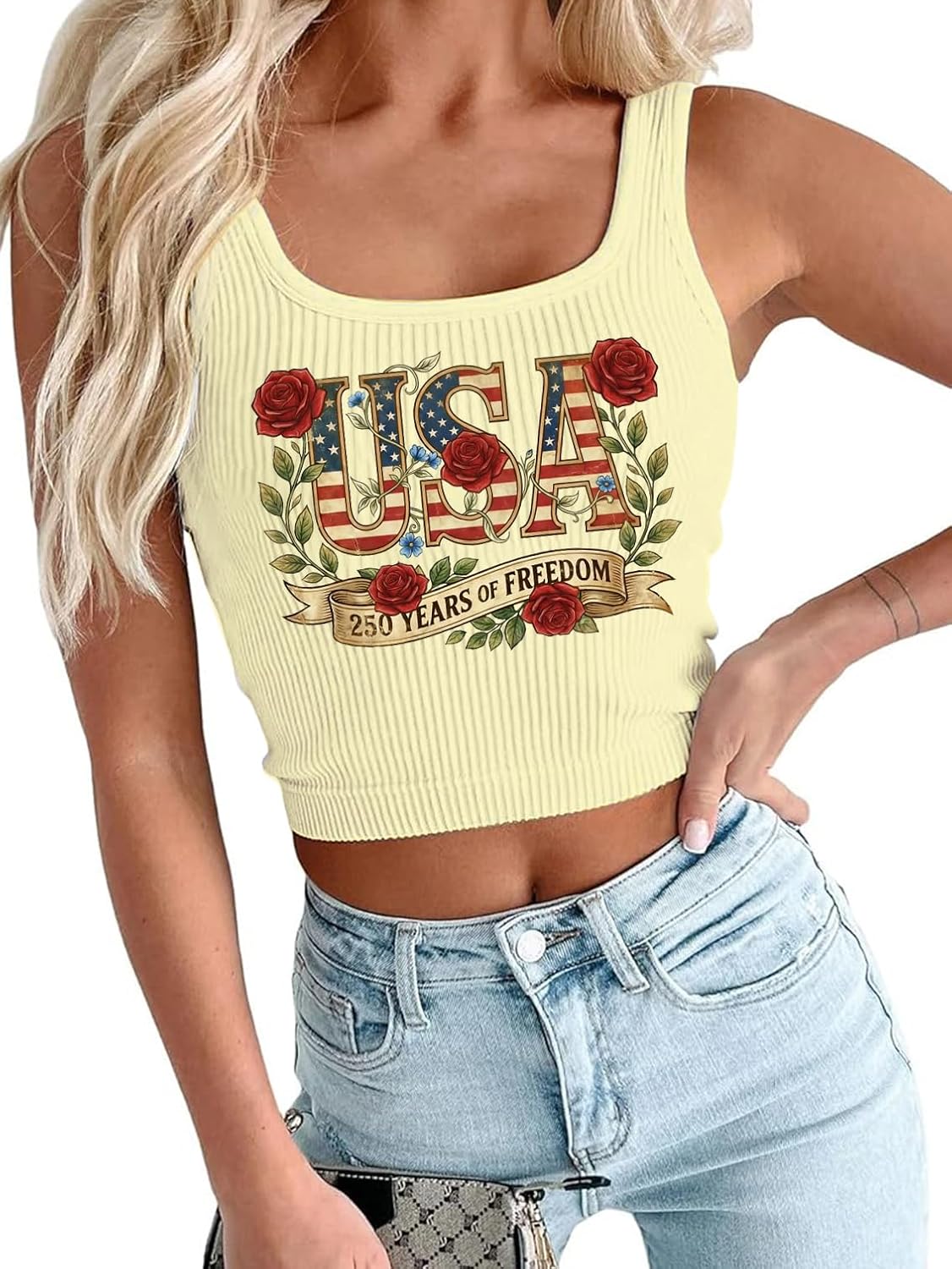 Country Concert Outfits for Women Cowgirl Cropped Tank Tops - Apricot Use