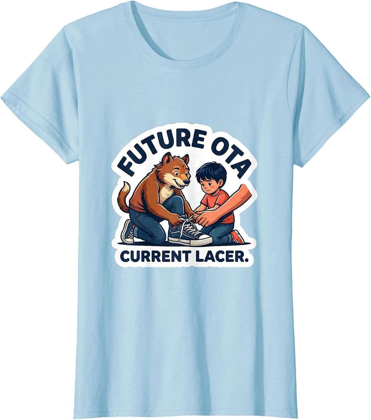 Future OTA Current Lacer Retro Occupational Therapy T-Shirt - Baby Blue