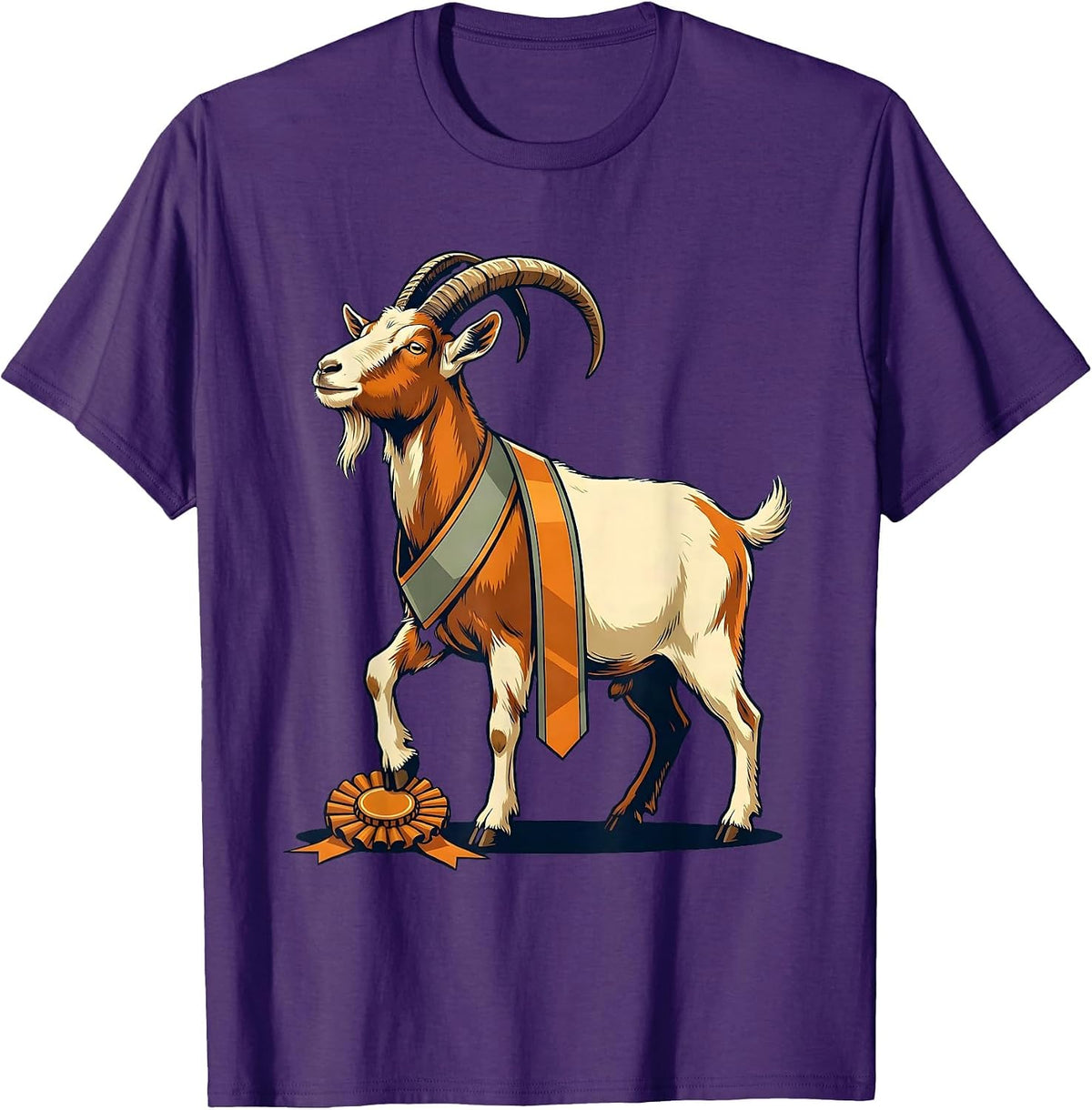 Proud Goat Champion Humor Sports Fan Gift T-Shirt - Purple
